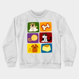 Dog, Cat, Mouse Crewneck Sweatshirt